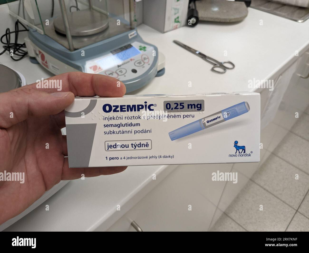 Prague,Czech republic June 22 2023box of ozempic medication. Diabetes