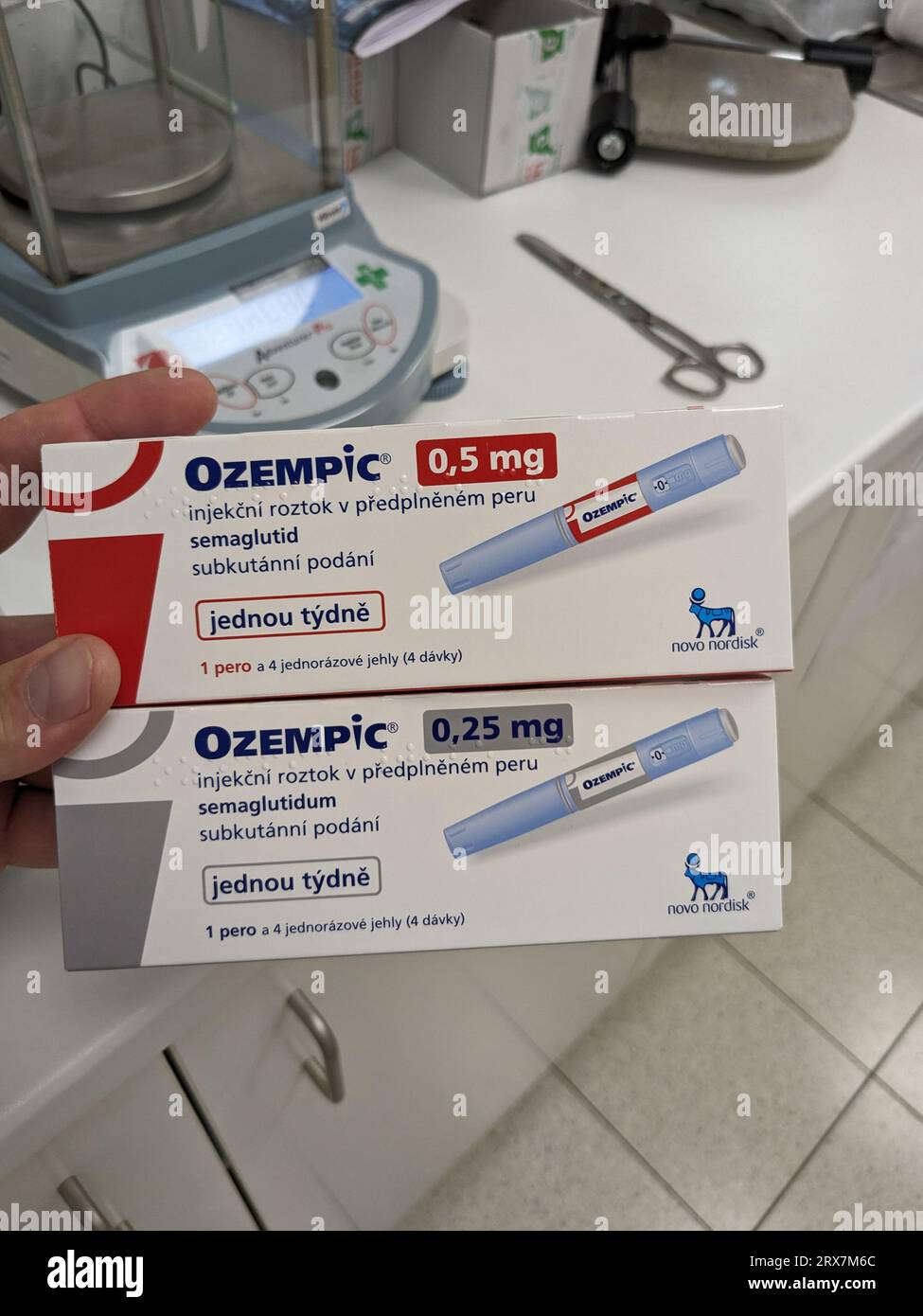 Prague,Czech republic June 22 2023box of ozempic medication. Diabetes
