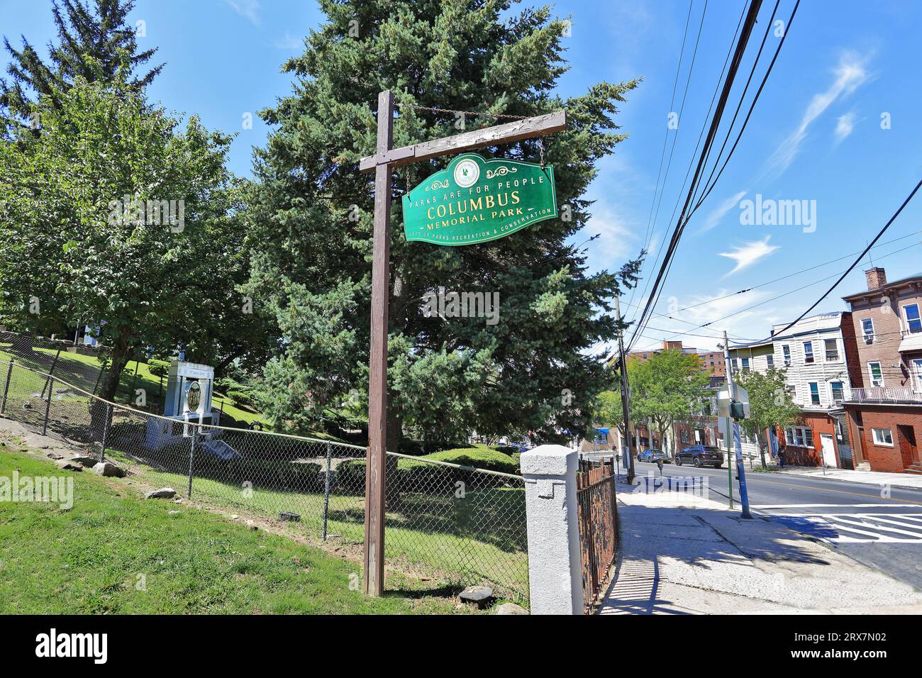 Columbus Park, Park Hill Ave. Yonkers NY Stock Photo Alamy