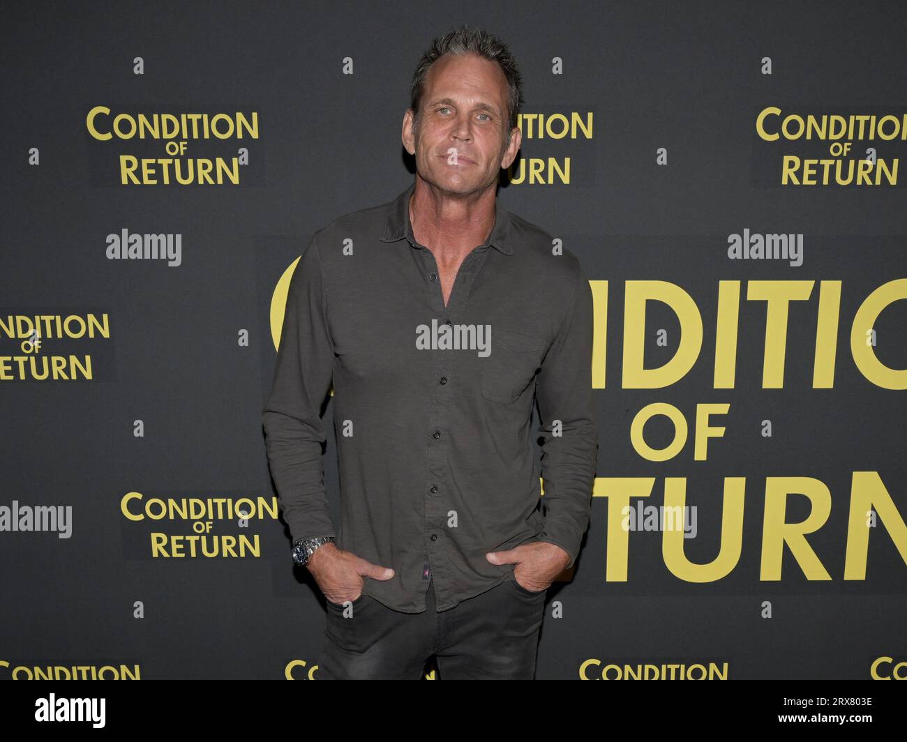 September 22, 2023, Los Angeles, California, United States: Chris Browning attends the Los Angeles Red Carpet Film Premiere for Condition Of Return. (Credit Image: © Billy Bennight/ZUMA Press Wire) EDITORIAL USAGE ONLY! Not for Commercial USAGE! Stock Photo