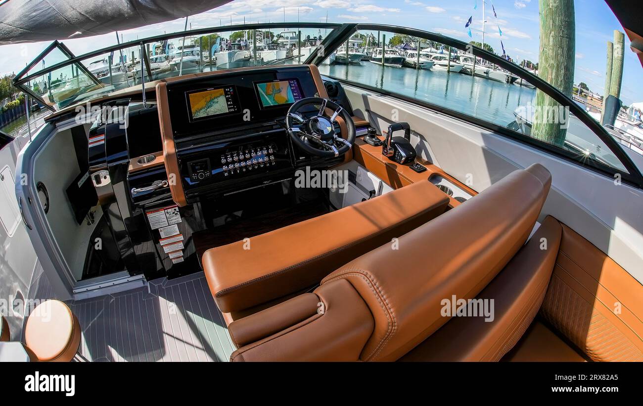 NORWALK, CT USA 21 SEPTEMBER 2023 Cruiser Yachts 38 GLS boat