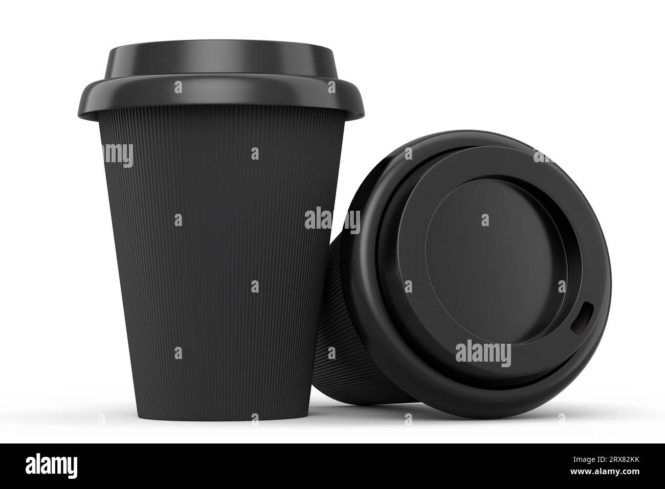 Set of paper coffee cups with cover for cappuccino, americano, espresso ...