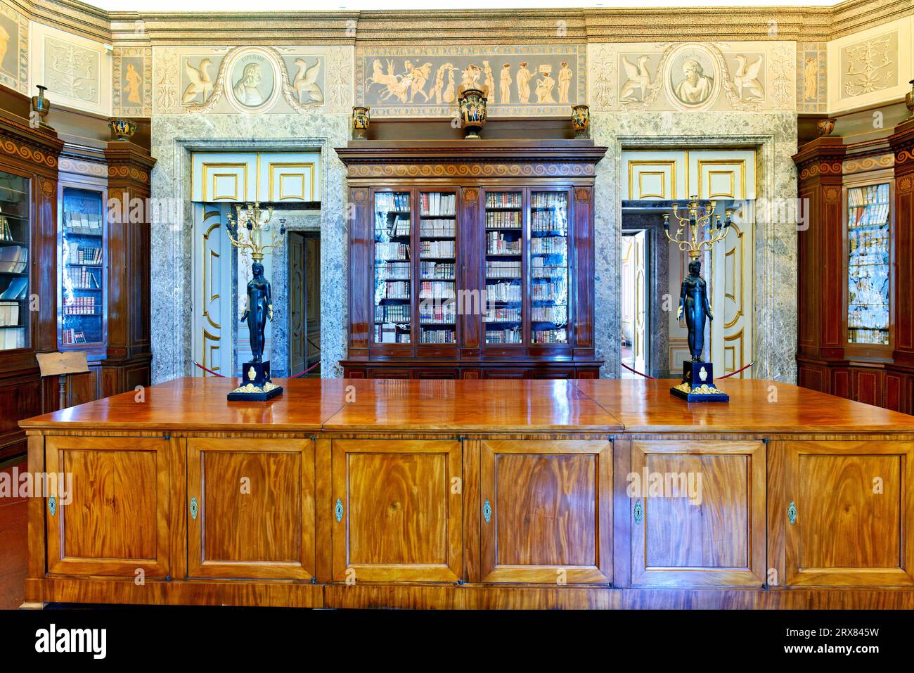 Caserta Campania Italy. The Royal Palace. The Palatine Library Stock Photo