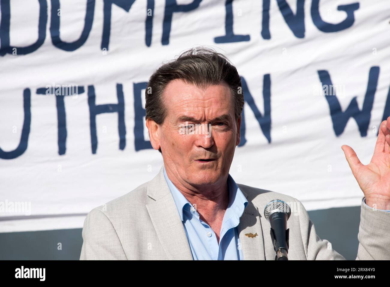 Feargal Sharkey singer from The Undertones addressews Save our Seas