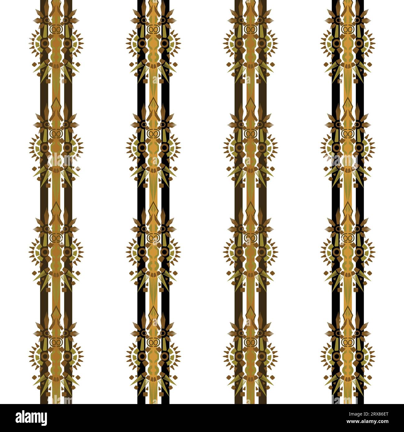 A luxurious gold and black striped border pattern for an elegant and sophisticated interior design Stock Vector