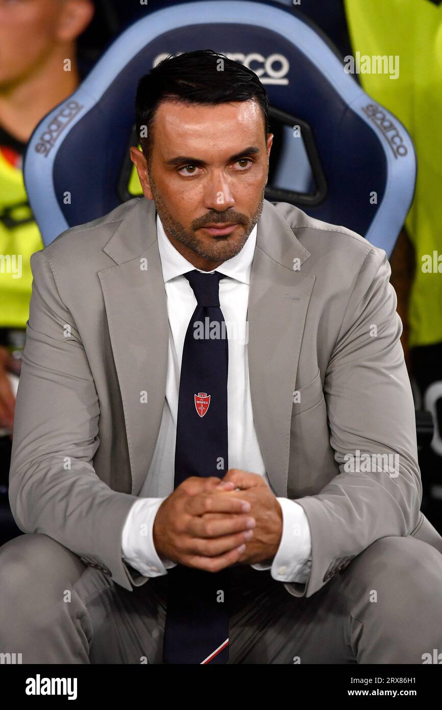 Rome, Italy. 23rd Sep, 2023. Raffaele Palladino head coach of AC Monza during the Serie A football match between SS Lazio and AC Monza at Olimpico stadium in Rome (Italy), September 23rd, 2023. Credit: Insidefoto di andrea staccioli/Alamy Live News Stock Photo
