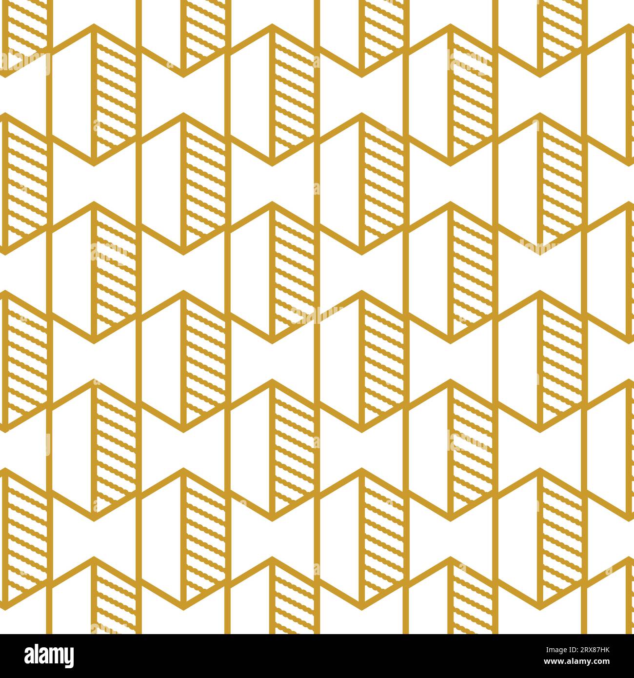A vibrant yellow and white seamless  geometric pattern Stock Vector