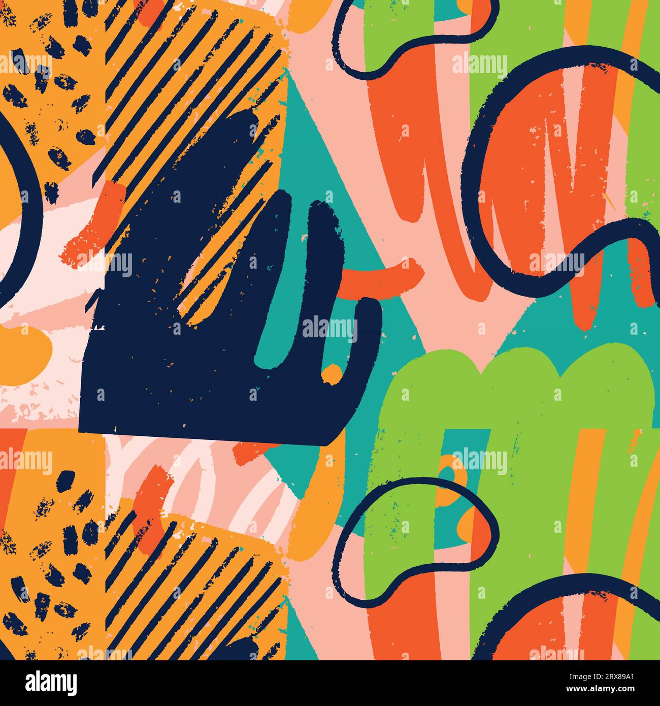 A vibrant and dynamic abstract pattern with a striking color palette ...