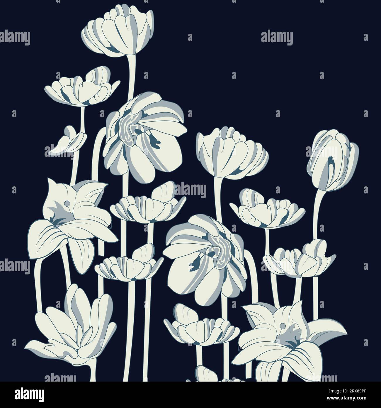 Stunning flower arrangement Stock Vector Images - Alamy