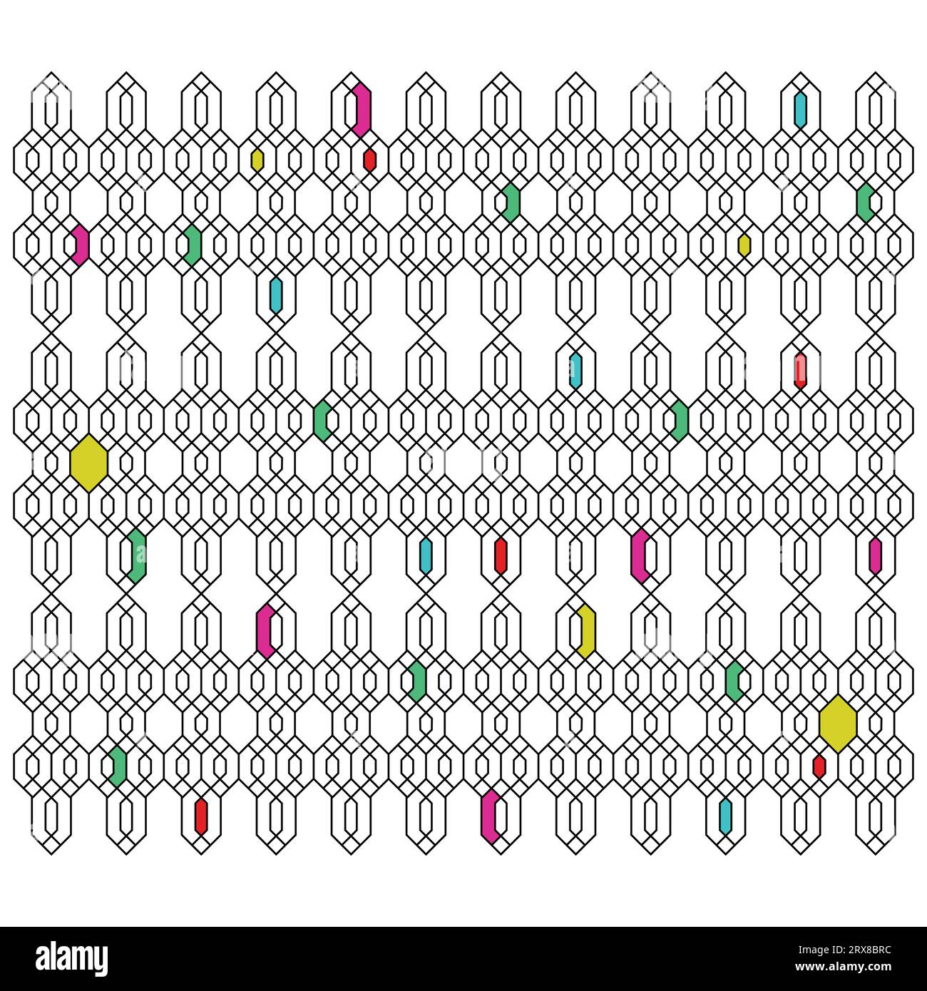A cross stitch pattern on a white background Stock Vector