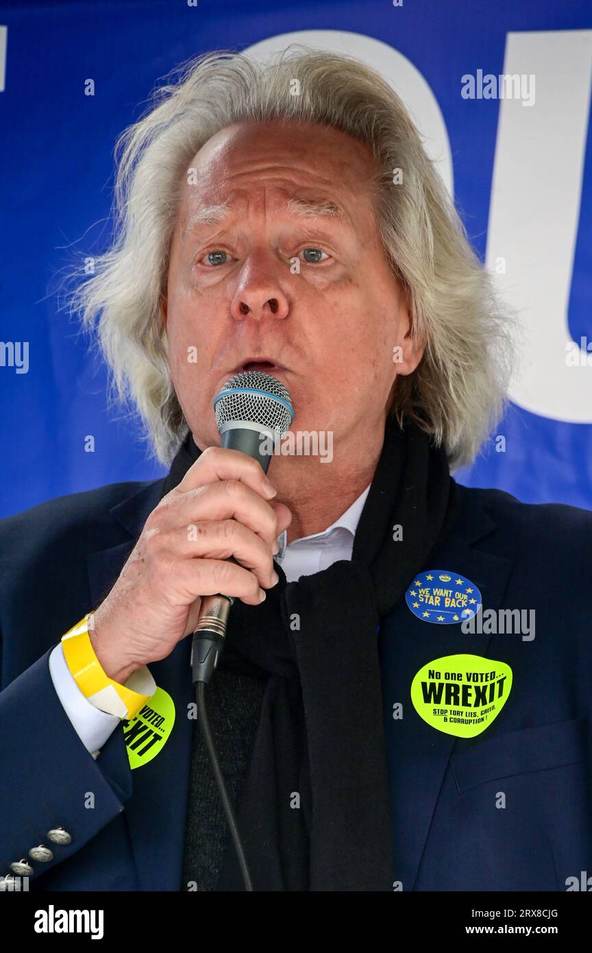 Parliament square, London, UK. 23rd Sep, 2023. Speaker AC Grayling at