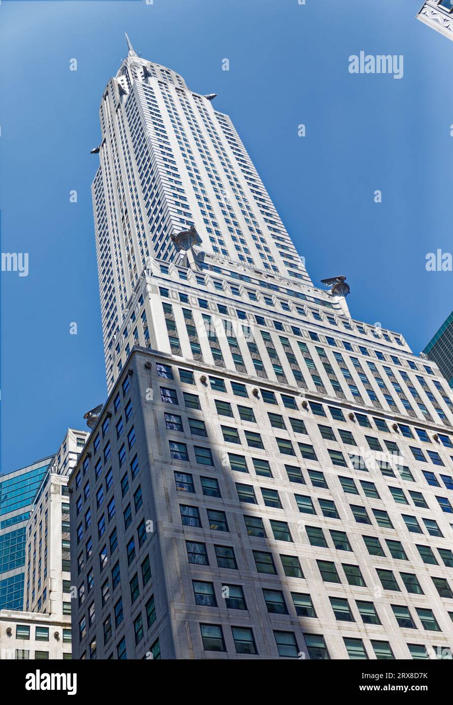 Chrysler Building, an Art Deco icon of New York skyscrapers, is a