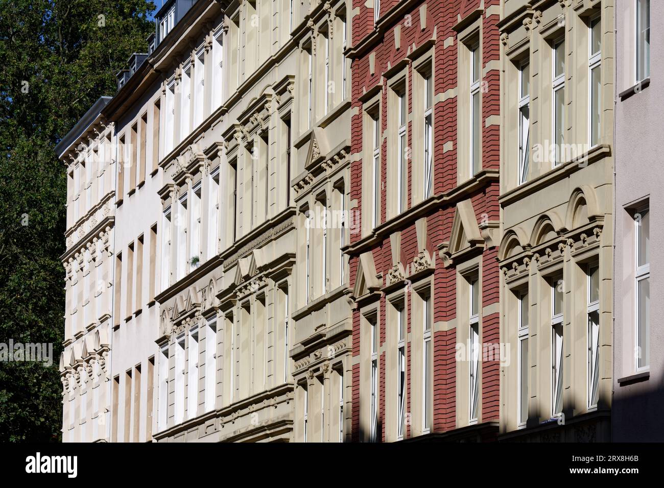 facades of old apartment buildings in cologne's student district