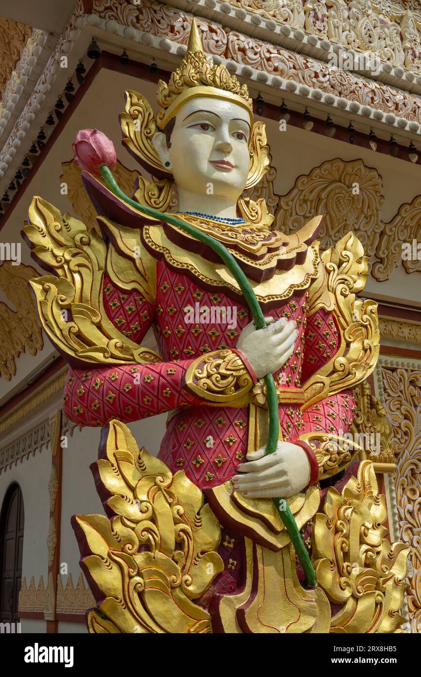 The Golden Pagoda at the Burmese Buddhist Temple, Penang, Malaysia Stock Photo
