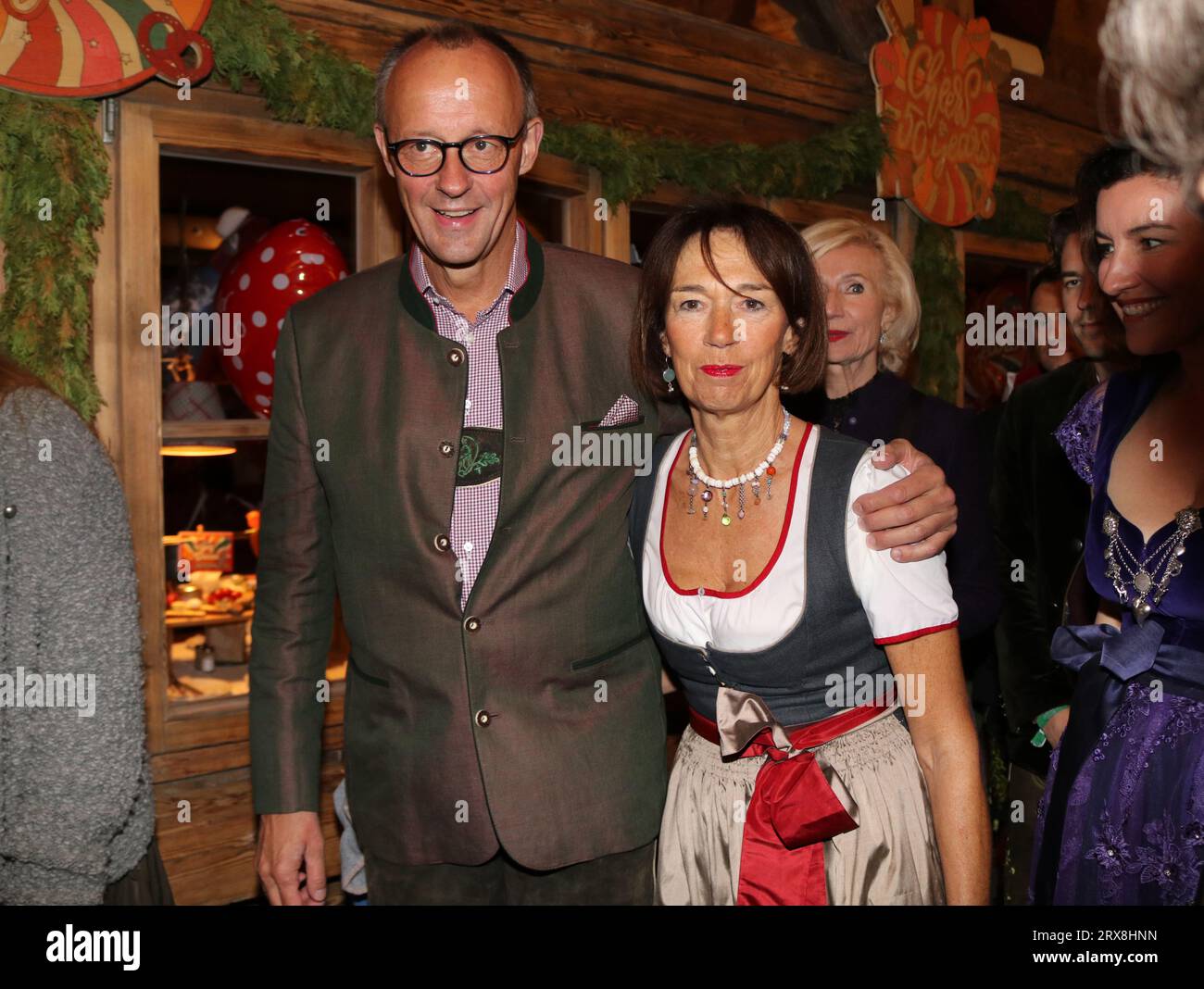 MUNICH, Germany. , . CDU politician Friedrich MERZ with wife Charlotte