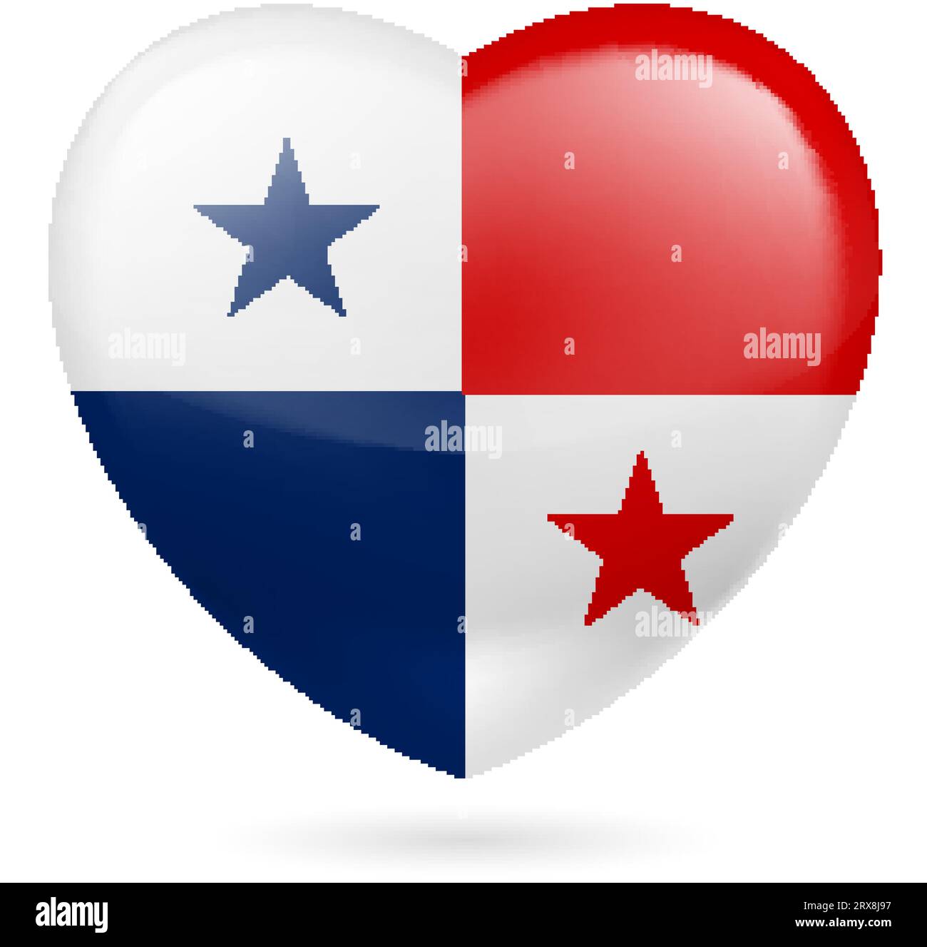 Heart with Panamanian Flag Colors. I Love Panama Stock Vector Image & Art Alamy