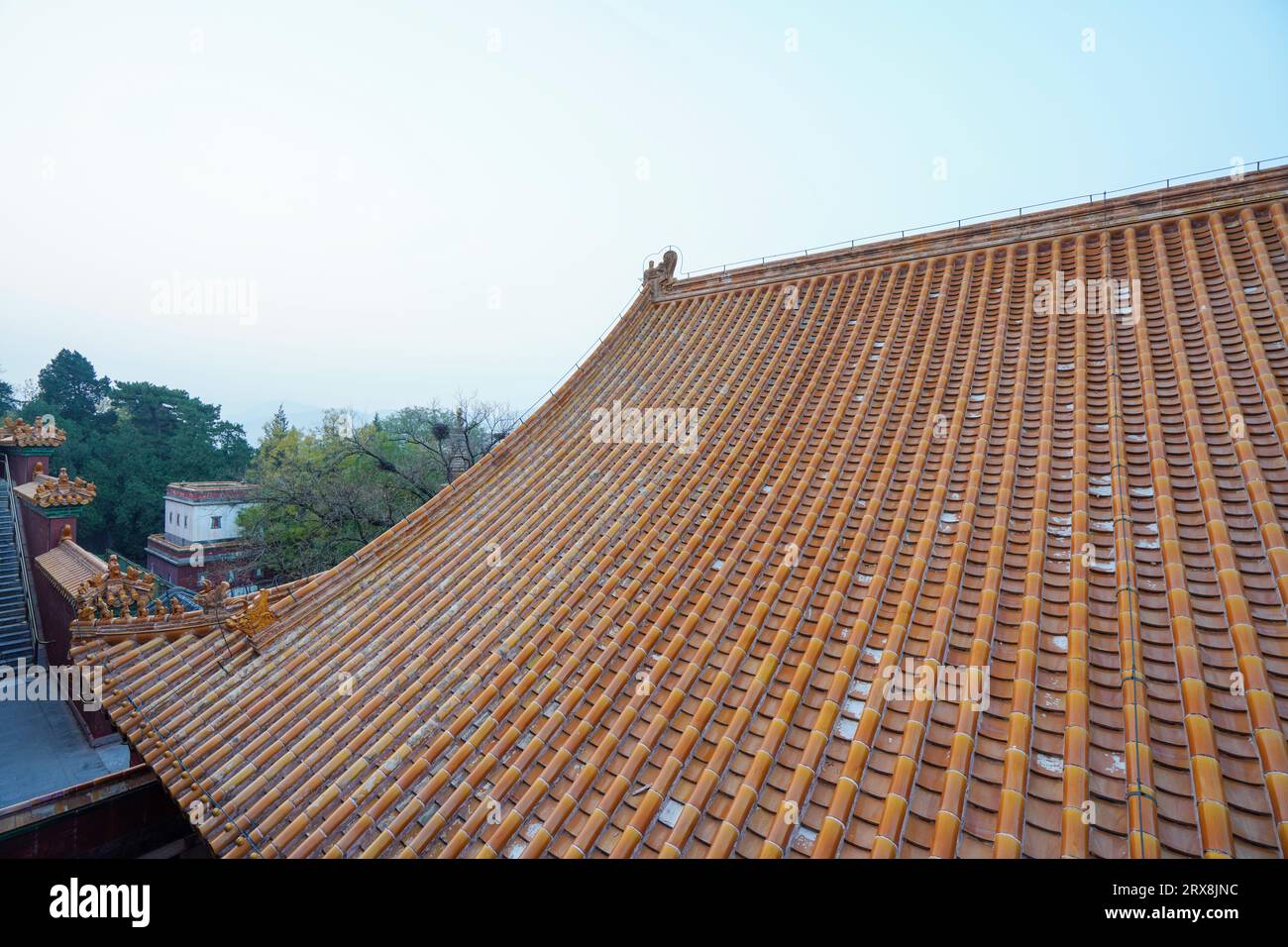 Chinese glazed roof tile ridge of Tibetan Buddhism Ancient Architecture ...