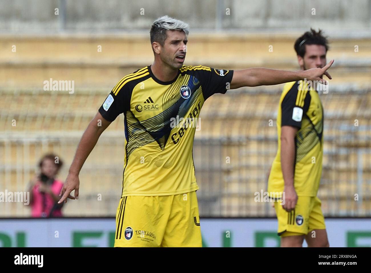 Piacenza, Italy. 23rd Sep, 2023. Miguel Luis Pinto Veloso (Pisa) during Feralpisalo vs AC Pisa, Italian soccer Serie B match in Piacenza, Italy, September 23 2023 Credit: Independent Photo Agency/Alamy Live News Stock Photo