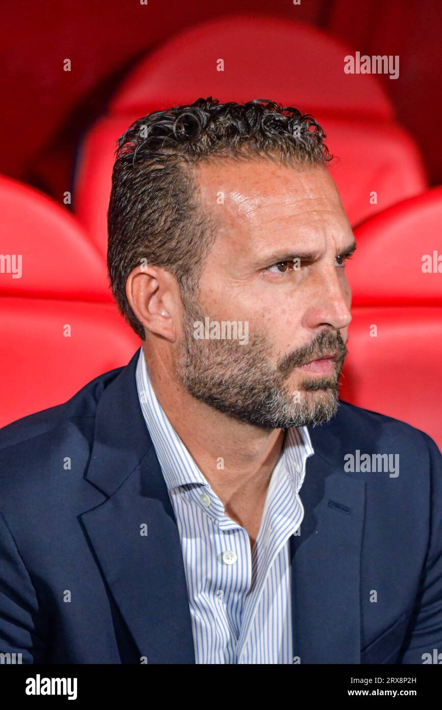 ALMERIA, SPAIN - SEPTEMBER 23: Ruben Baraja of Valencia CF before the match between UD Almeria and Valencia CF of La Liga EA Sports on September 23, 2023 at Power Horse Stadium in Almeria, Spain. (Photo by Samuel Carreño) Credit: Px Images/Alamy Live News Stock Photo