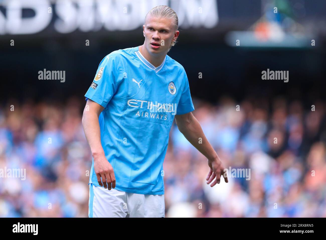 Erling Haaland of Manchester City during the Premier League match