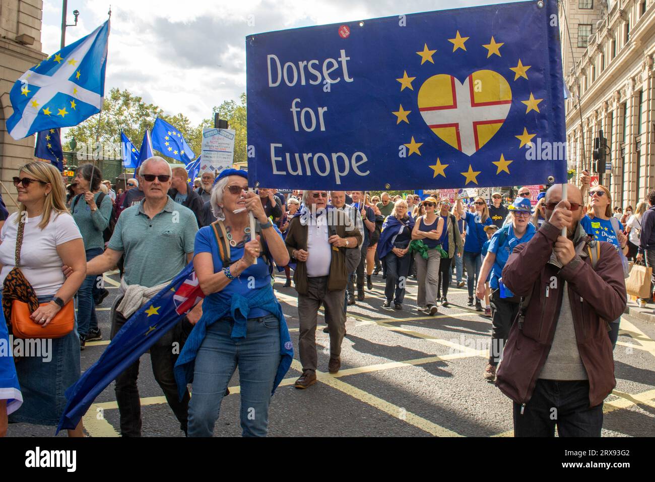 Rejoin March London, UK - 23rd September 2023 - Marchers at the second National ...