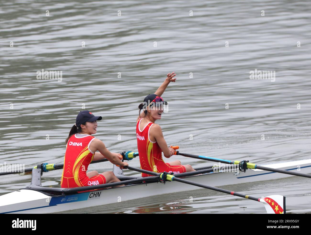 Hangzhou, China's Zhejiang Province. 24th Sep, 2023. Zou Jiaqi and Qiu ...
