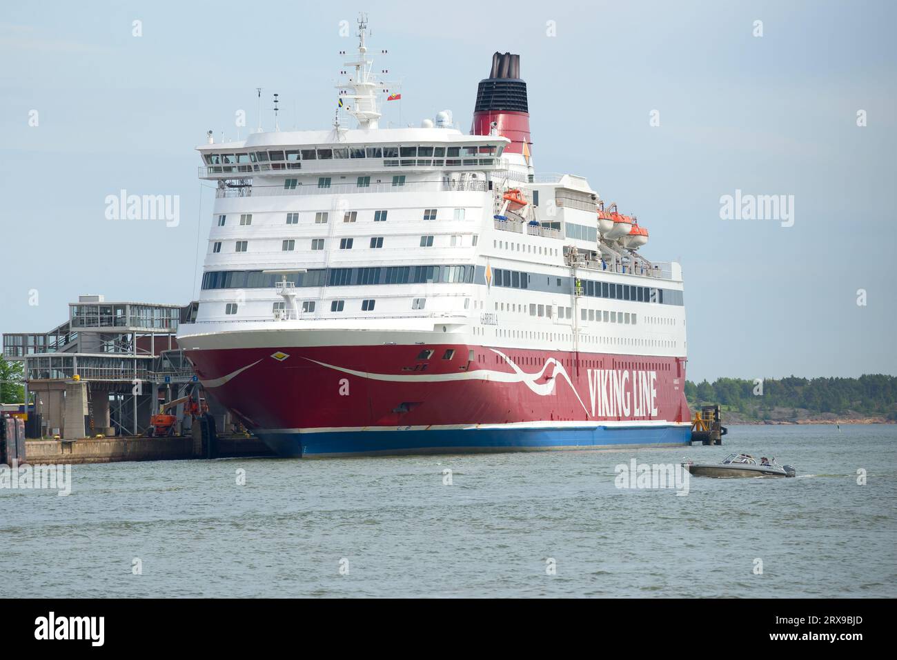 HELSINKI, FINLAND - JUNE 11, 2017: Maritime tourist ferry 'Gabriella' in the harbor of Helsinki close-up Stock Photo