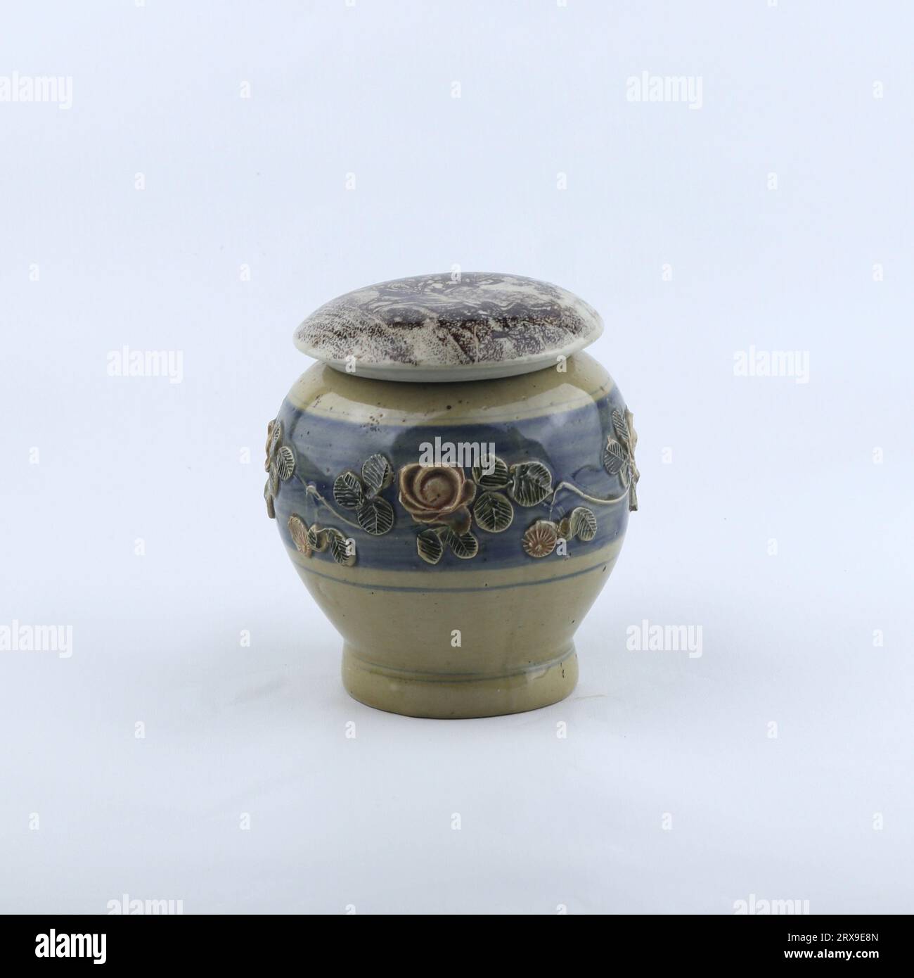 vintage ceramic vase isolated on a white background Stock Photo - Alamy