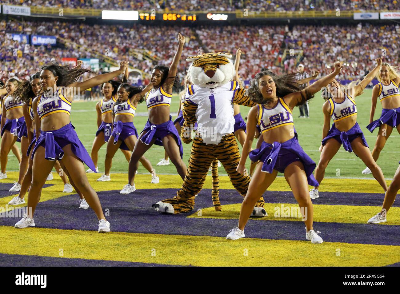 Baton Rouge, USA. 23rd Sep, 2023. September 23, 2023 LSU's mascot Mike
