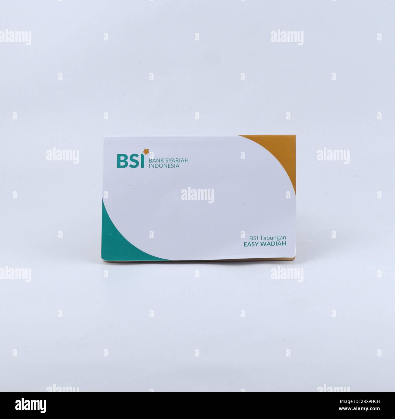 Indonesian Islamic bank passbook isolated on a white background Stock Photo