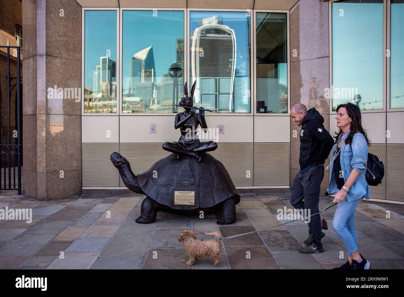 Walking Bully Dog Statue