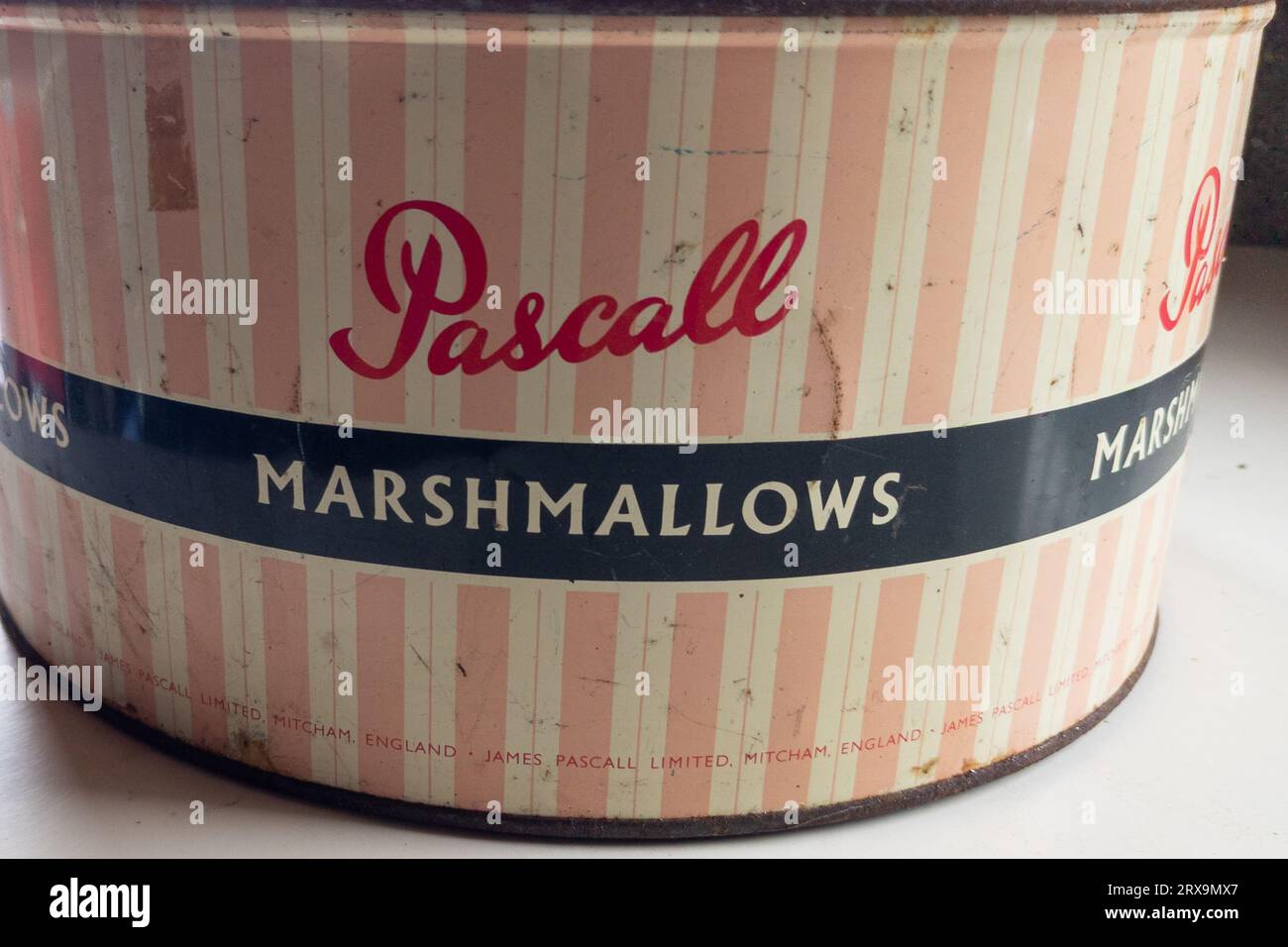 Bordeaux , France - 09 17 2023 : pascall marshmallows logo brand and sign text in a steel box of james pascall limited mitcham england Stock Photo