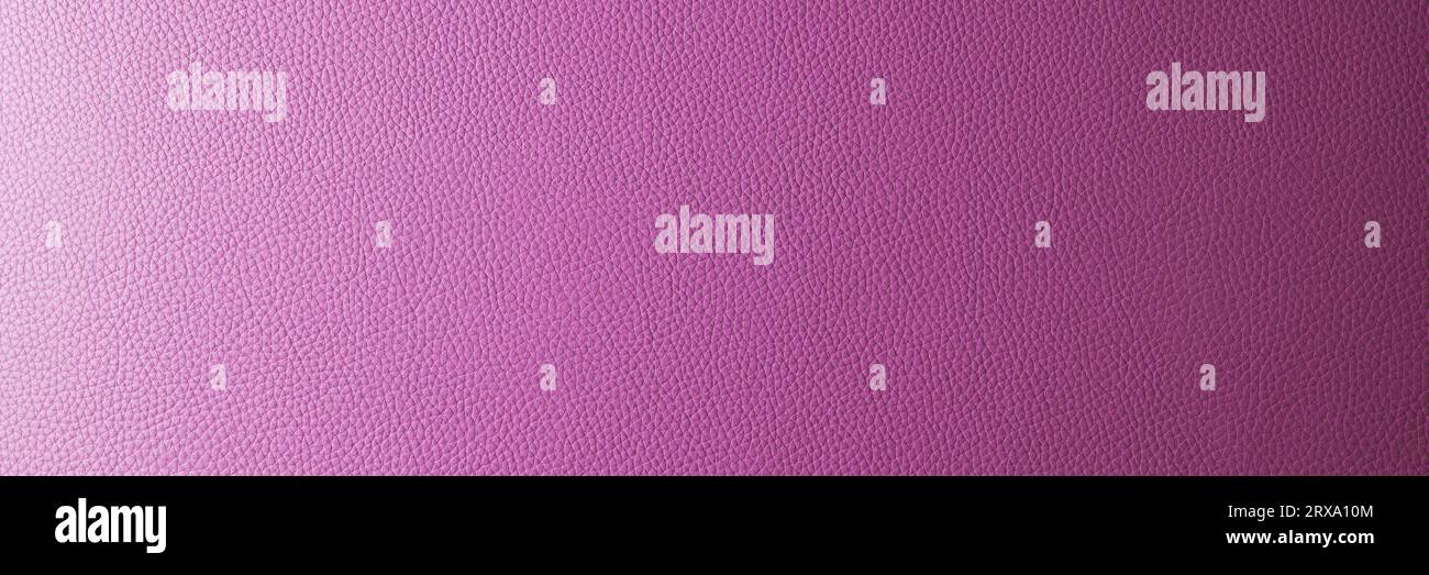 Abstract background, wide banner with pink gradient leather texture. Genuine structure, luxury pattern.  Gradient, wallpaper, panoramic,  wide, web ba Stock Photo