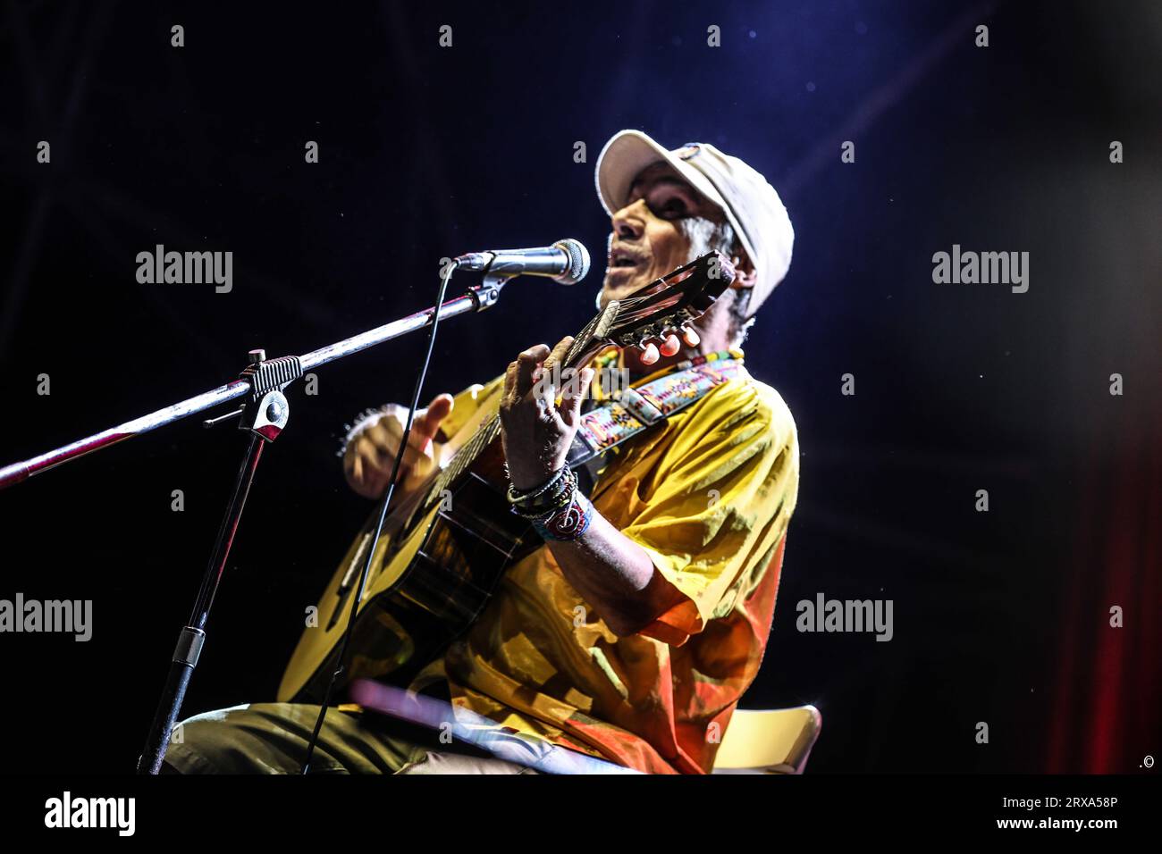 NXT Station, Bergamo, Italy, September 23, 2023, Manu Chao  during  Manu Chao - Music Concert Stock Photo