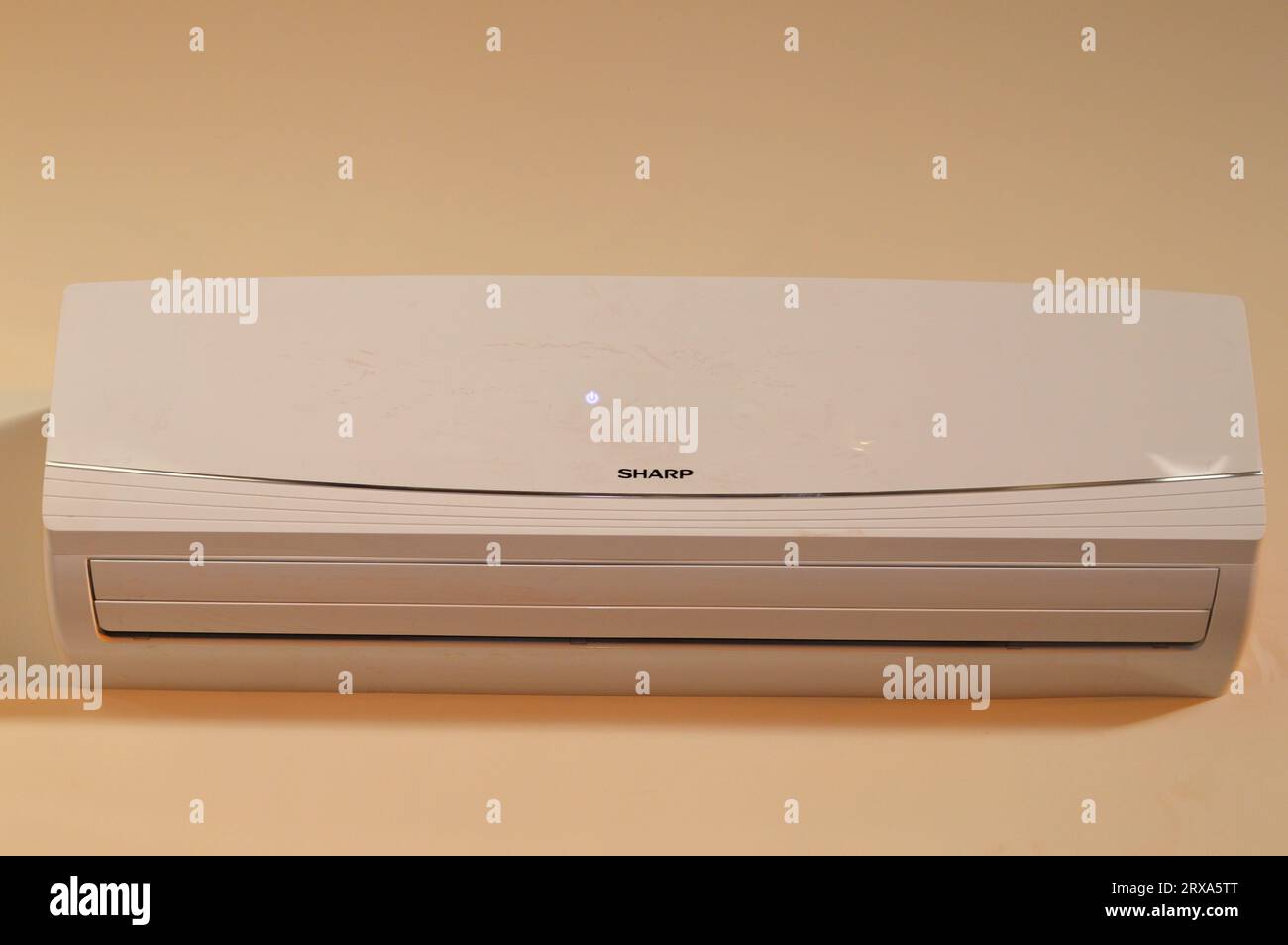 Cairo, Egypt, September 17 2023 Sharp air conditioner fan for cooling