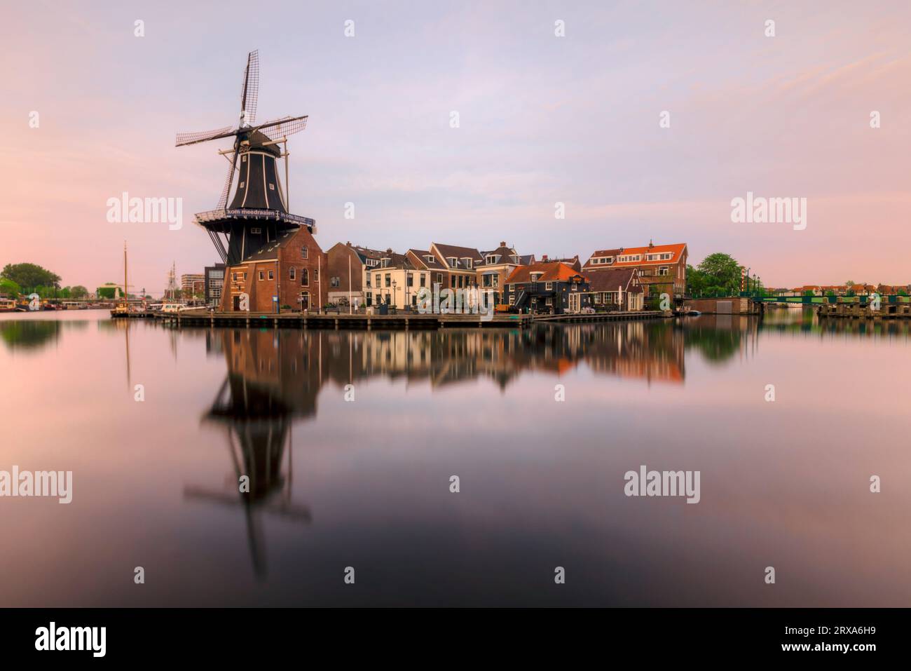 De Adriaan Windmill in Haarlem, Netherlands Stock Photo