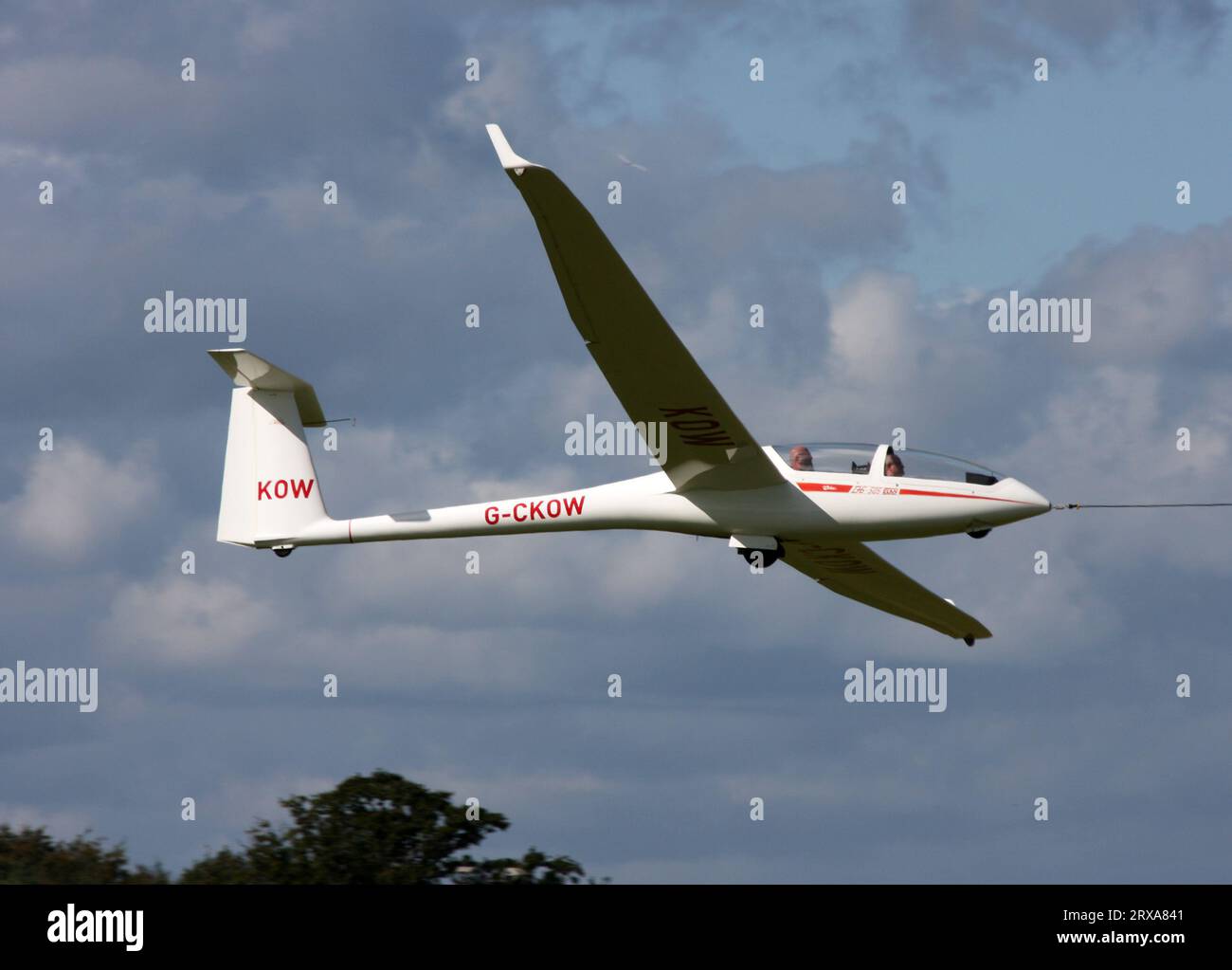 A Glaser-Dirks DG-505 Elan Orion glider at Parham airfield Storrington West Sussex Stock Photo
