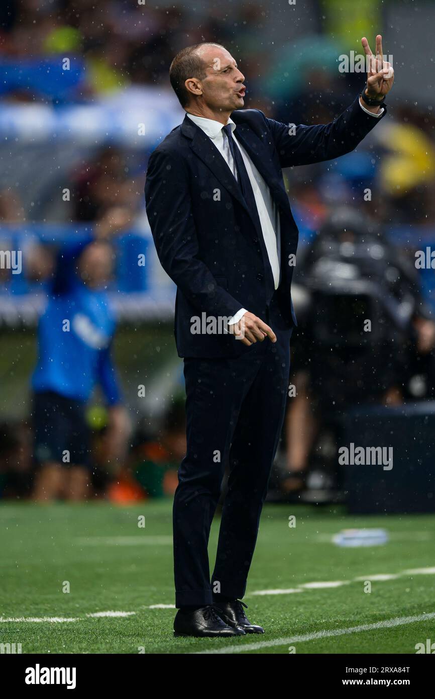 Massimiliano Allegri, head coach of Juventus FC, gestures during the ...