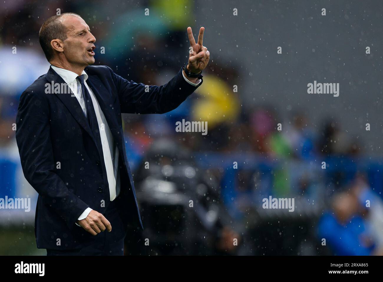 Massimiliano Allegri, head coach of Juventus FC, gestures during the ...