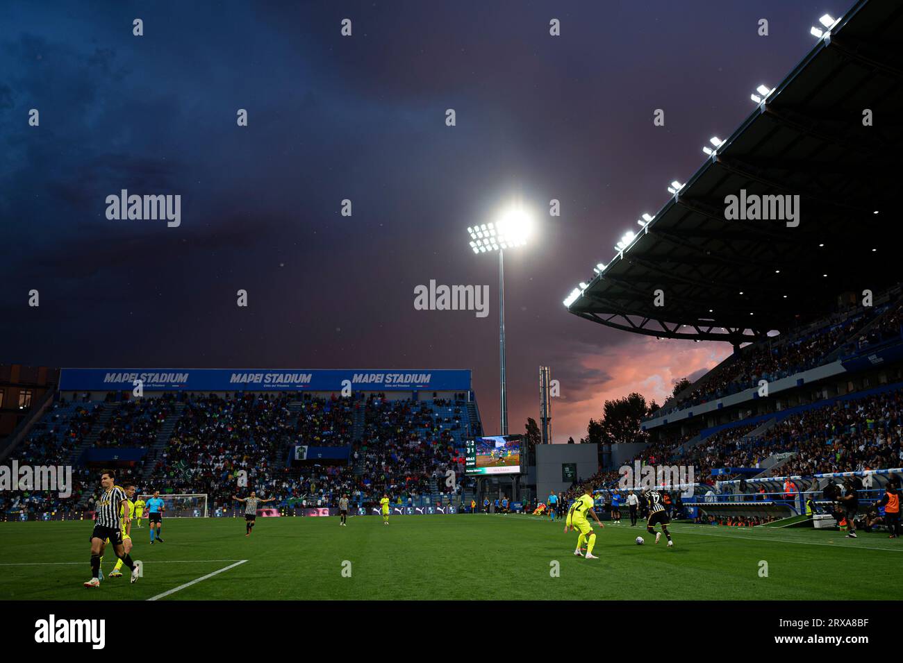 A general view of Maper Stadium is seen during the Serie A football match between US Sassuolo and Juventus FC. Stock Photo