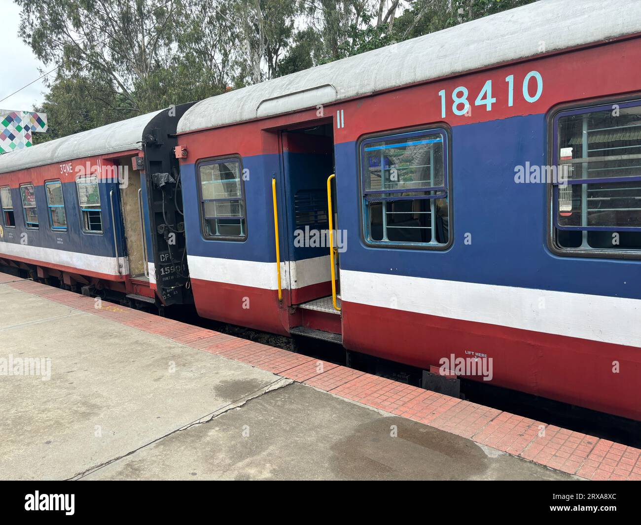 Scenes of trains coming and exteriors of bangalore cantonment railway ...
