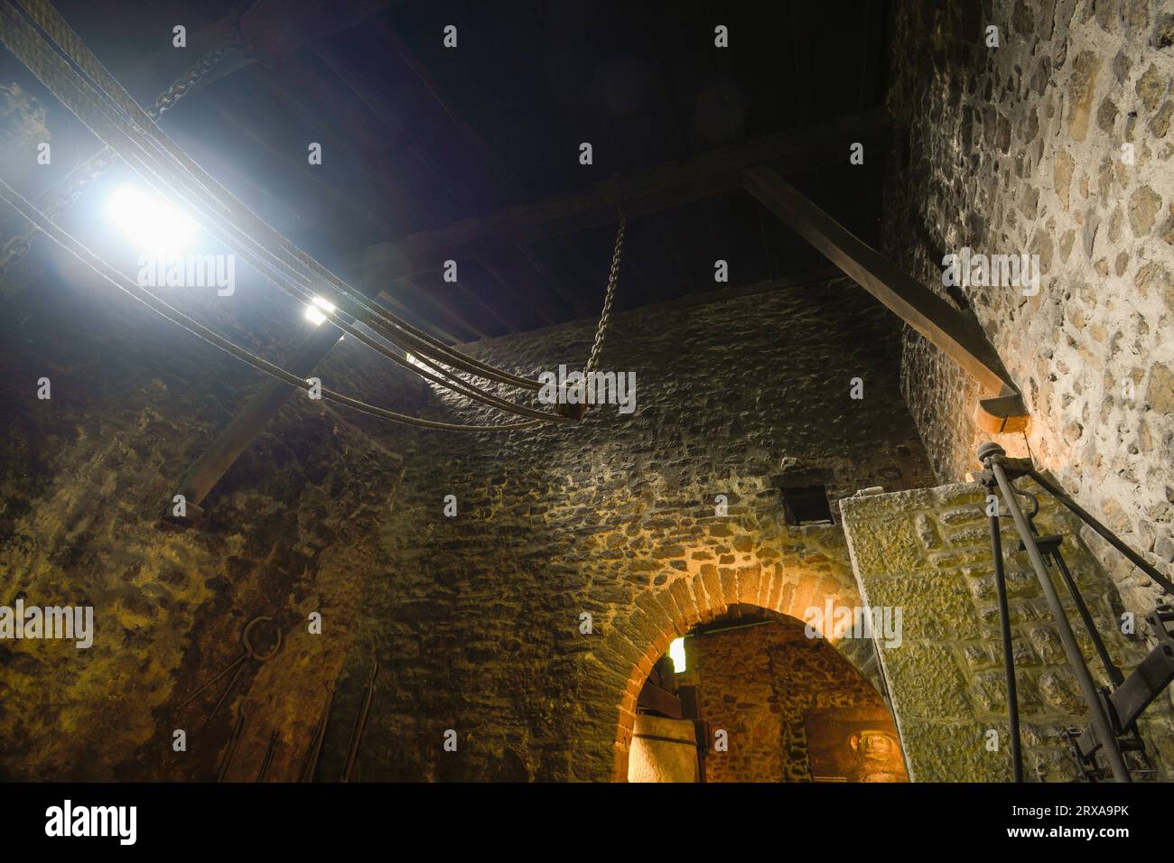 interior environment of the El Pobal ironworks Stock Photo