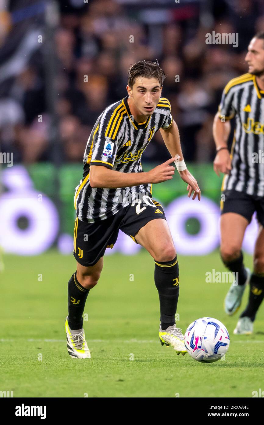 Turin, Italy. 09th Aug, 2023. Fabio Miretti of Juventus during the  pre-season test match between Juventus Fc and Juventus NextGen U23 on 09  August 2023 at Juventus Stadium, Turin, taly. Photo Nderim