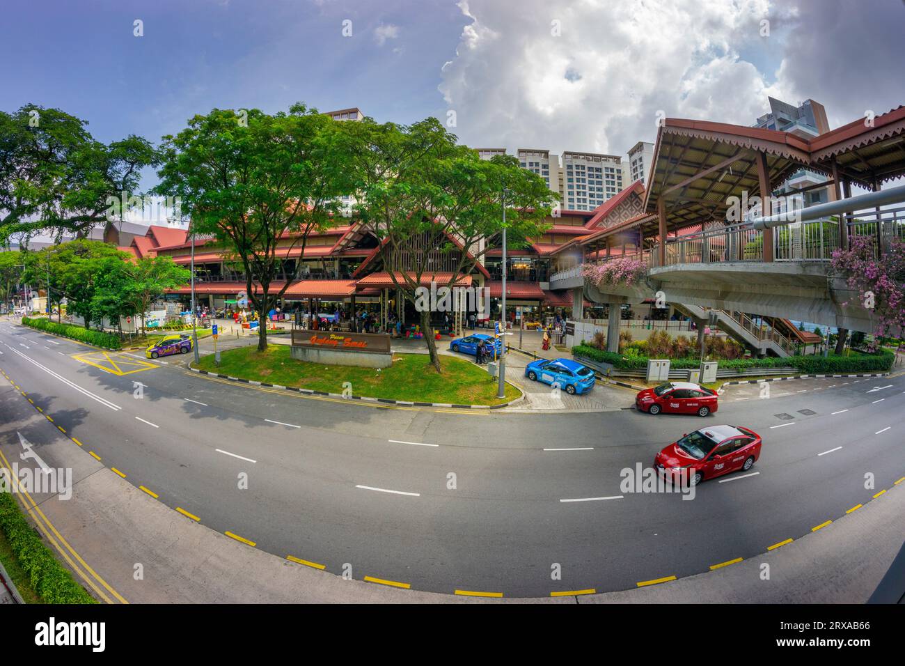 View of the exterior of Geylang Serai Markets. Singapore Stock Photo