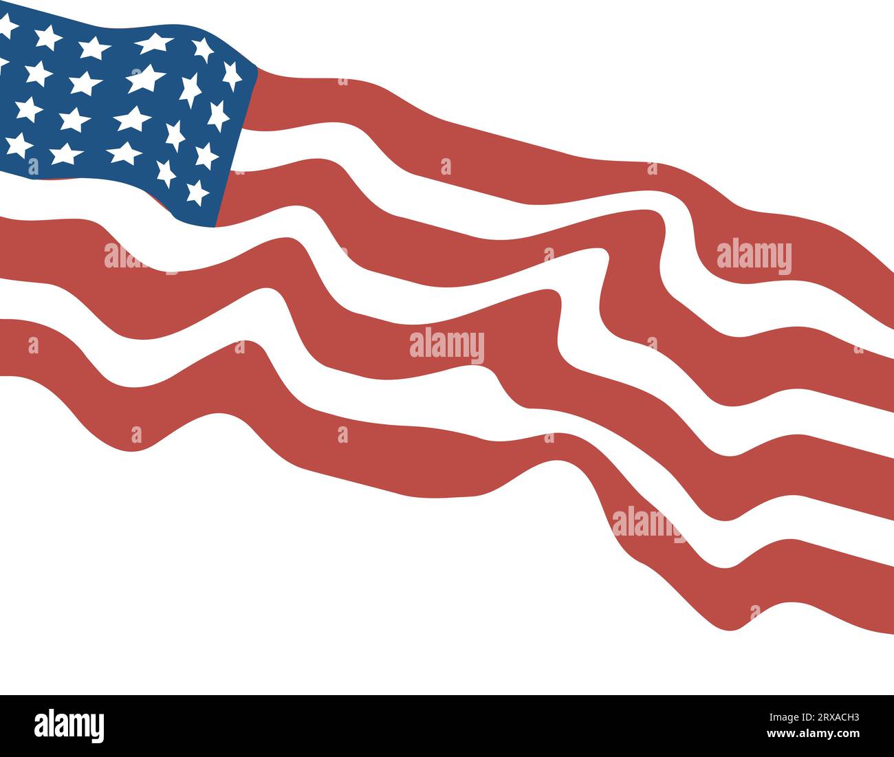 Ruffled american flag Stock Vector Images - Alamy