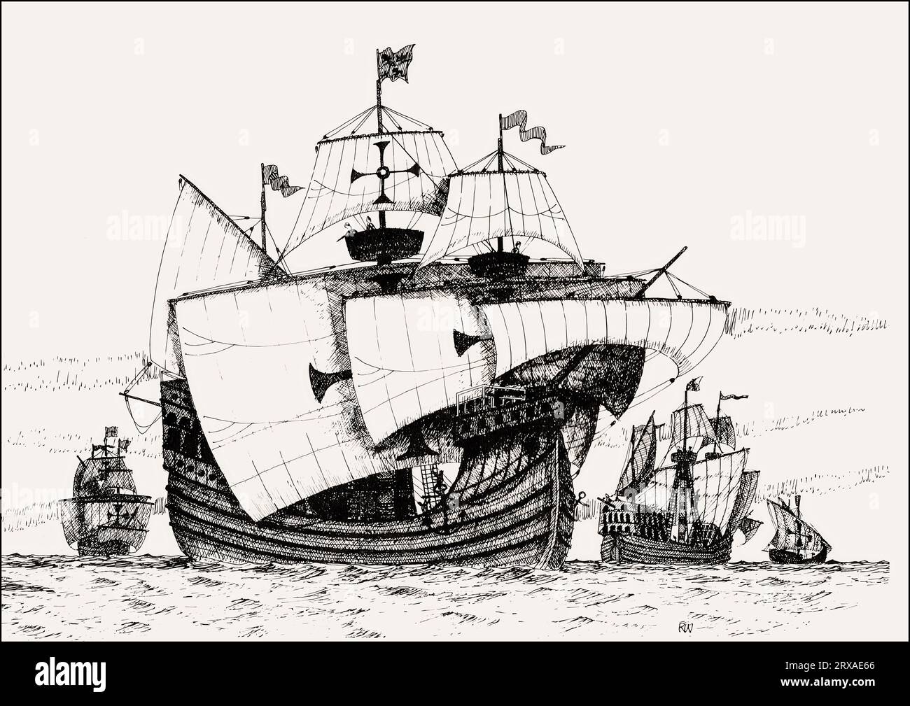 Portuguese ships 16th century hi-res stock photography and images - Alamy