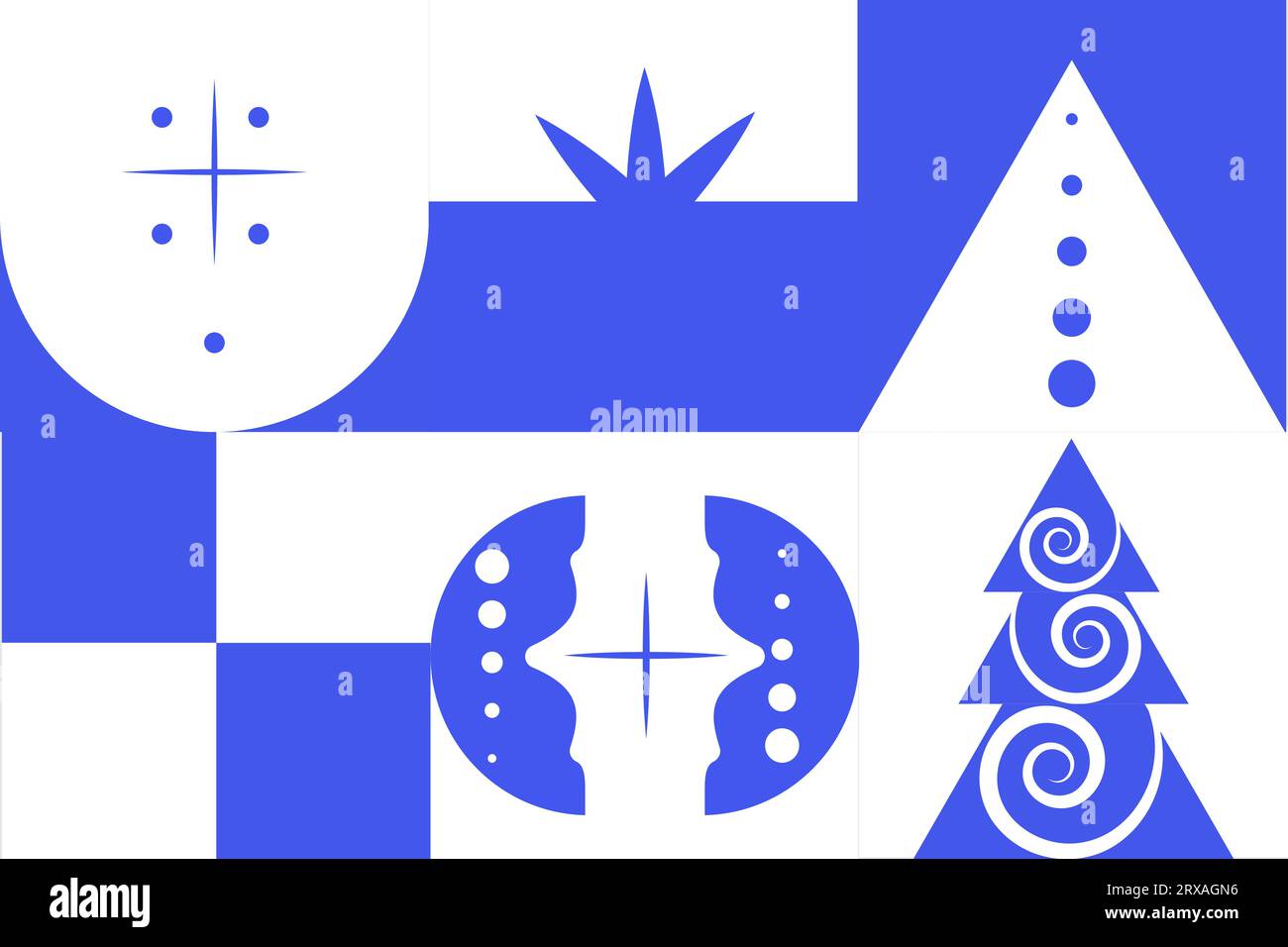 Geometric shapes elements blue winter. Vector illustration, for background Stock Vector