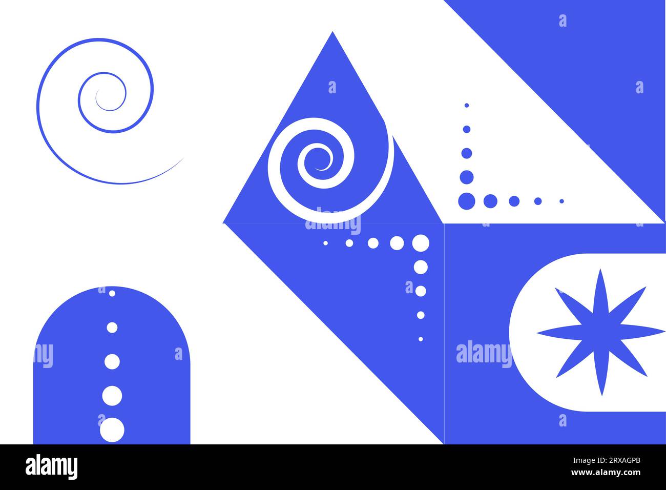 Geometric shapes elements blue winter. Vector illustration, for background Stock Vector