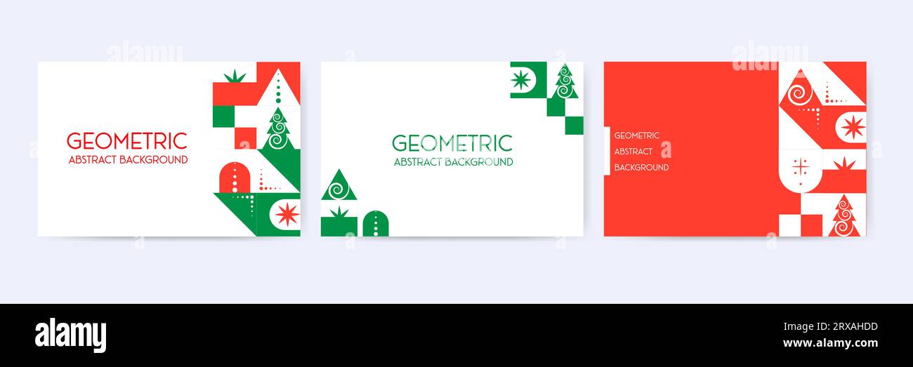 Geometric shapes winter abstract background. Vector illustration, for background Stock Vector