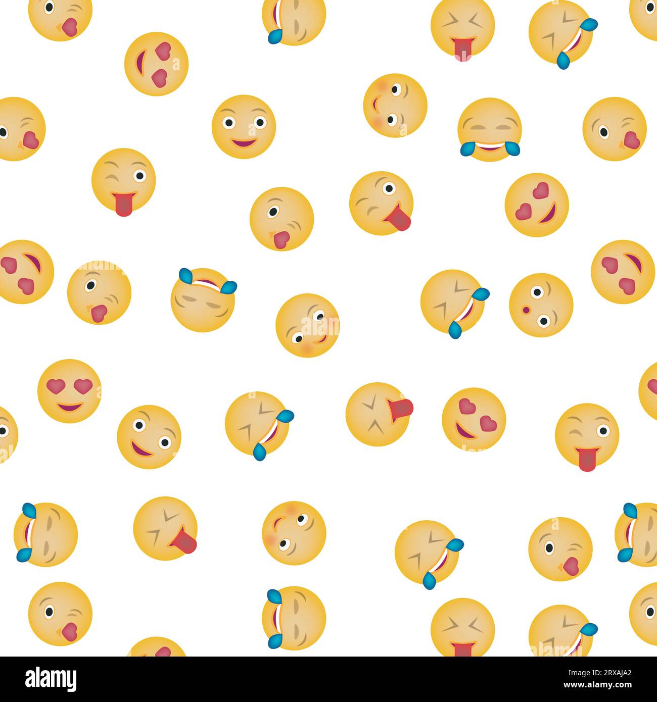 seamless emoji pattern with transparent background,emotion seamless pattern,chating emoji sticker seamless pattern Stock Vector